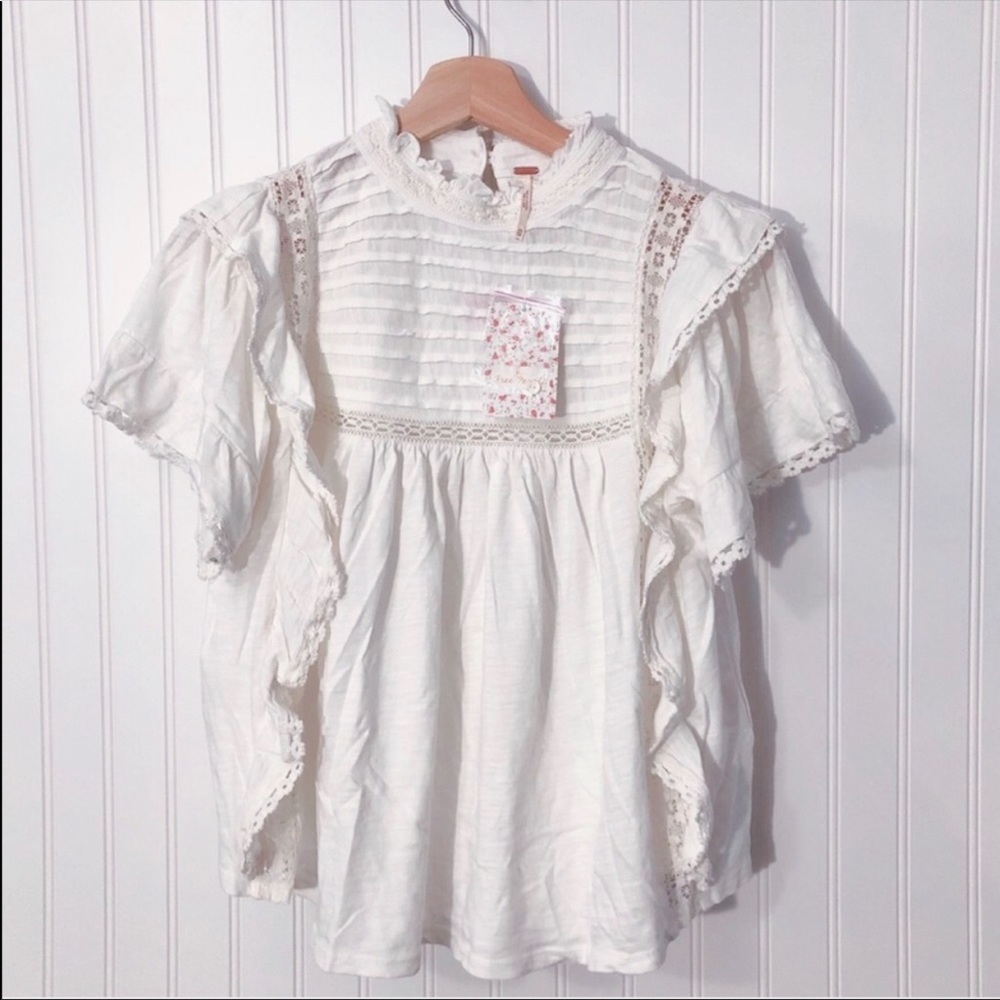 *SOLD* Free People NWT Le Femme Ruffle Lace Trim - Picture 4 of 5
